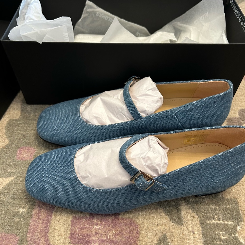 ALOHAS Blue Mary Jane Shoes